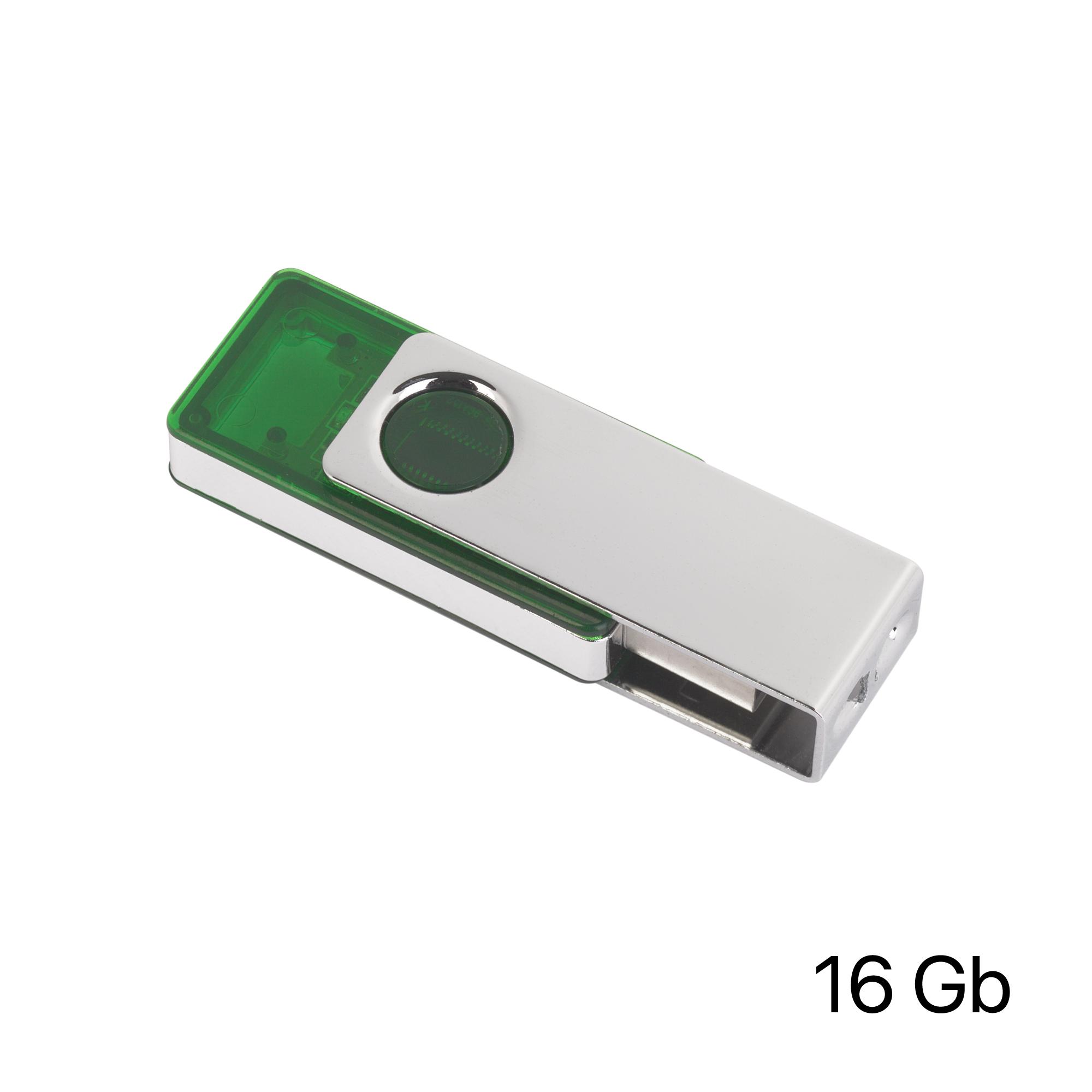 Флеш-карта TWISTA Transparent MS, 16Гб, зеленый, арт. KP107-6/16Gb - вид 2 из 2