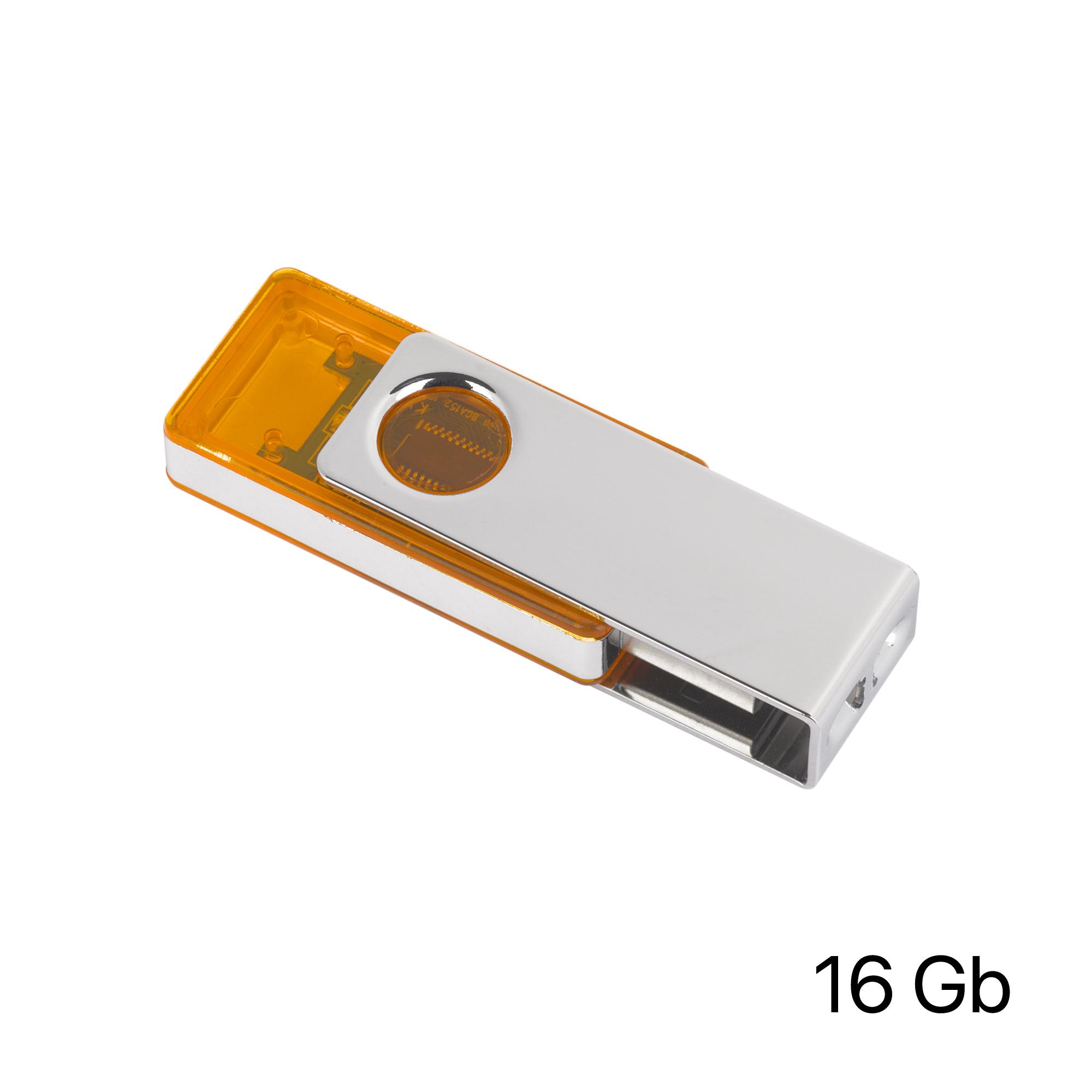 Флеш-карта TWISTA Transparent MS, 16Гб, оранжевый, арт. KP107-10/16Gb - вид 2 из 2