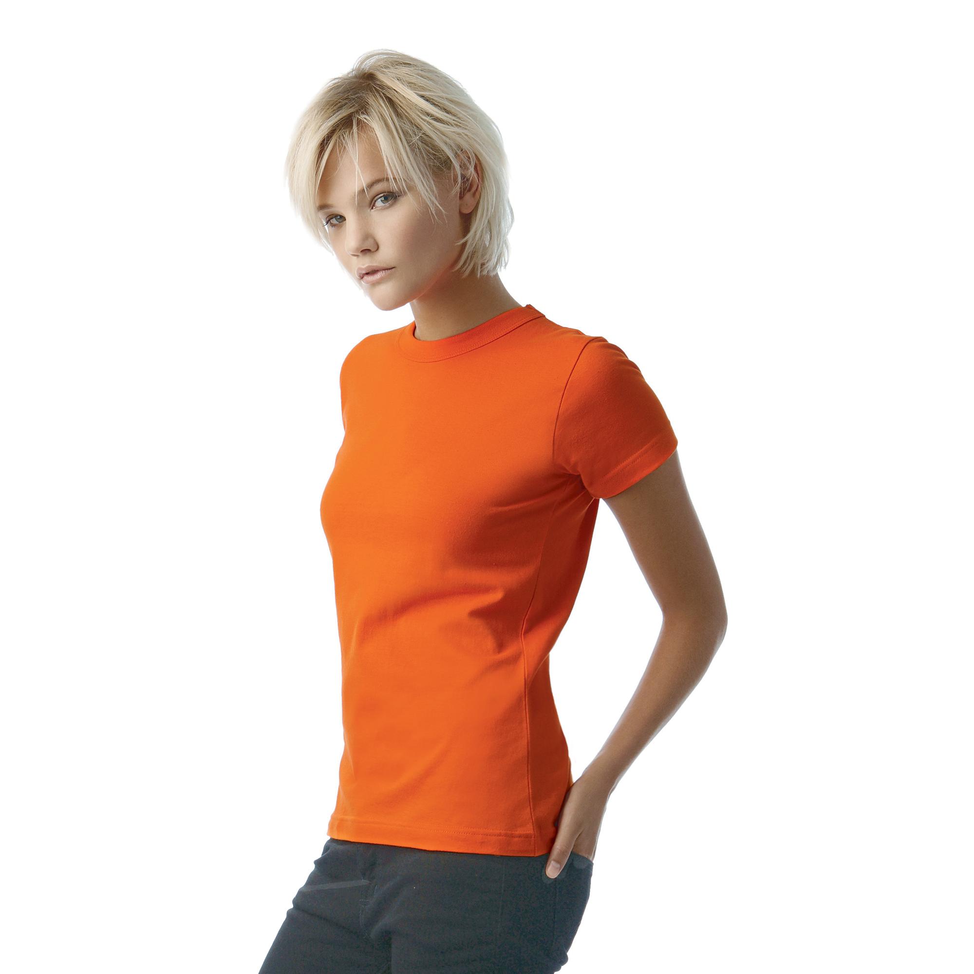 Футболка женская Exact 190/women, оранжевая/orange, размер M, арт. 3719-10 - вид 2 из 3