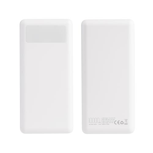 Зарядное устройство "Lumos" 10000 mAh с фонариком, белый, арт. 9636-1 - вид 1 из 6